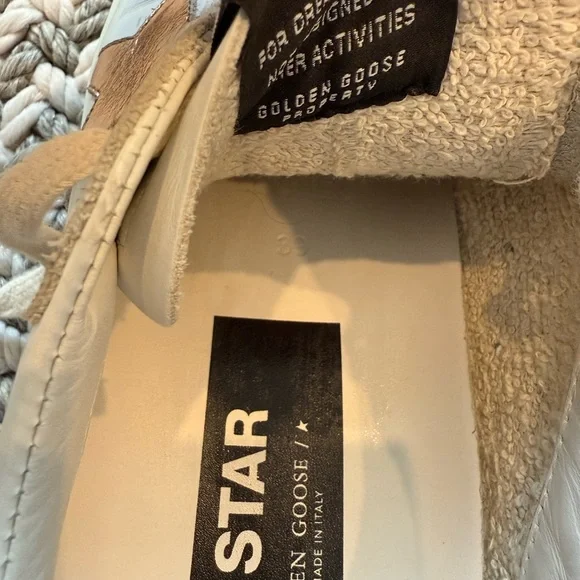 Golden Goose Women's White and Gold Sneakers - Picture 6 of 7
